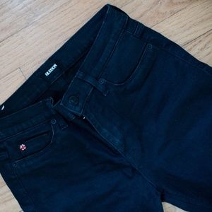 Hudson Black Midrise Nico Super Skinny Jeans